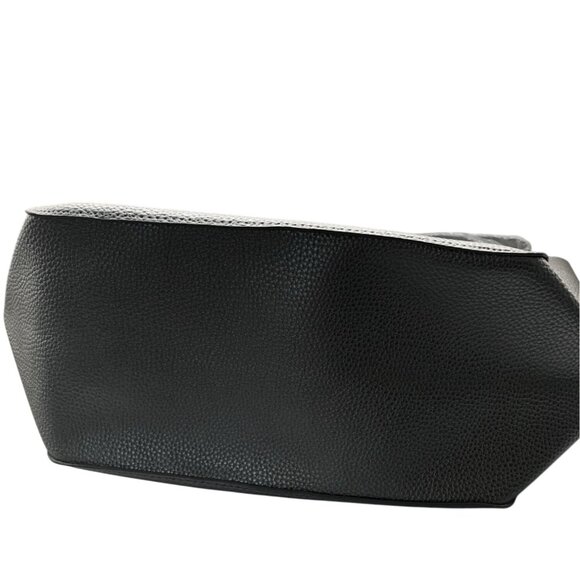 Expouch Womens Grey Tote PU Leather Shoulder Bag Satchel Handbag For Work Travel - Picture 3 of 6